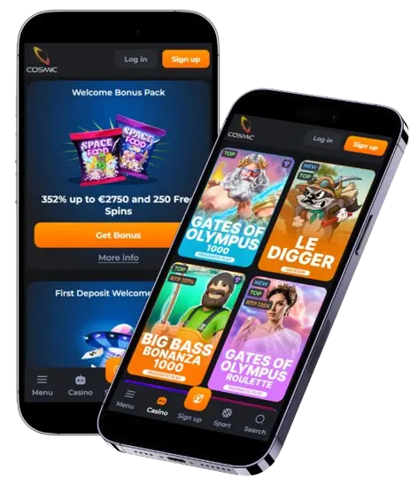 CosmicSlot Casino Mobile platform