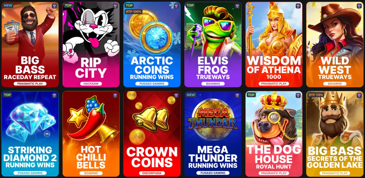 CosmicSlot Casino game library